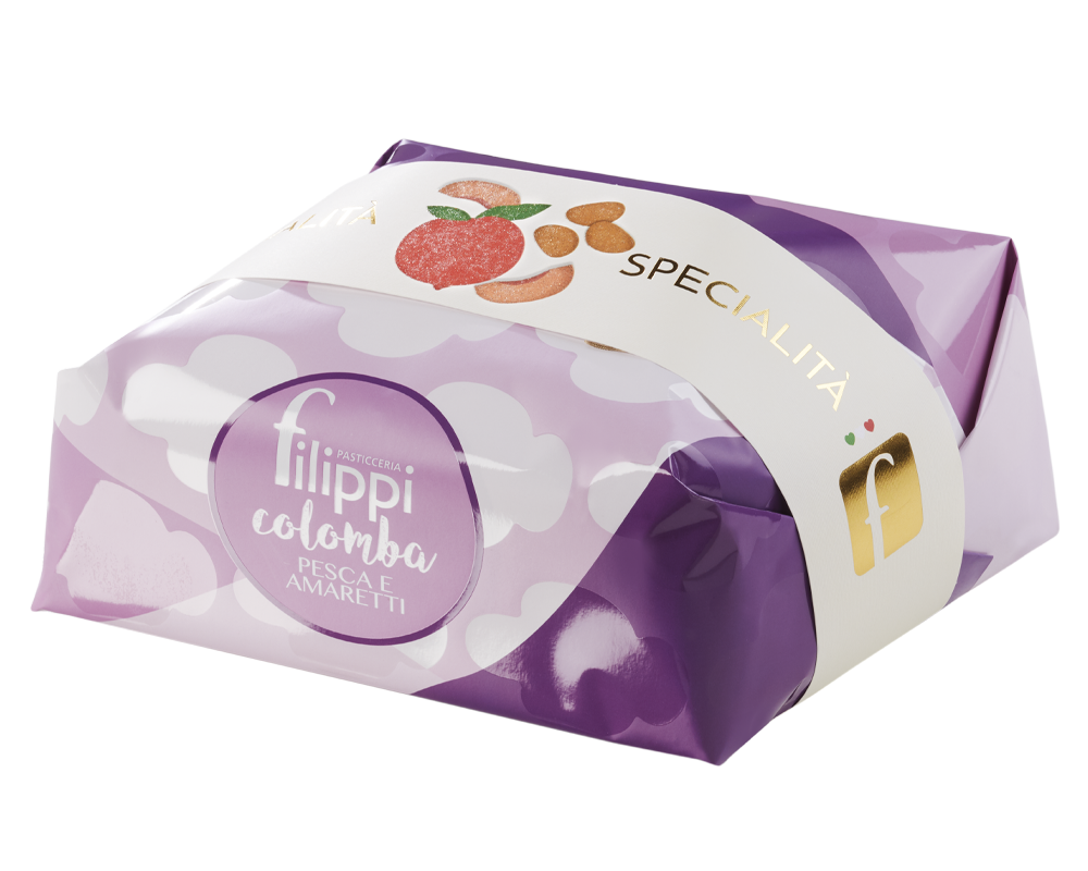 Colomba con pesca e amaretti