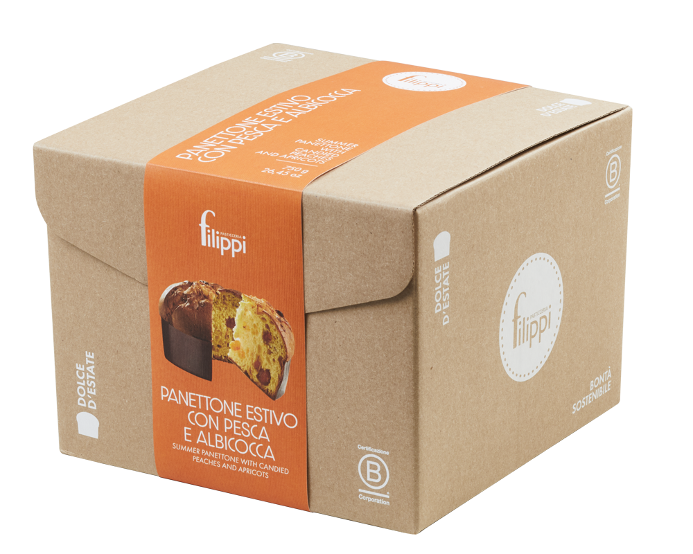 PANETTONE D'ÉTÉ À LA PÊCHE ET À L'ABRICOT