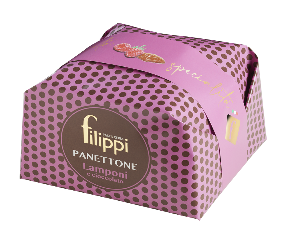 PANETTONE AI LAMPONI E CIOCCOLATO FONDENTE