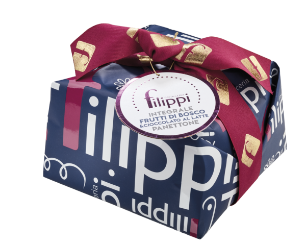 PANETTONE COMPLET AVEC FRUITS DES BOIS ET CHOCOLAT AU LAIT GR 1000