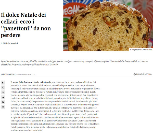 Il dolce Natale dei celiaci: ecco i 