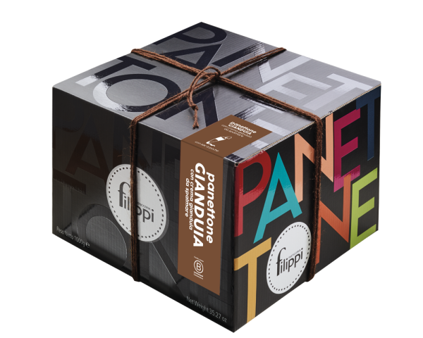 PANETTONE AU GIANDUIA AVEC CREME A TARTINER AU GIANDUIA GR 1000