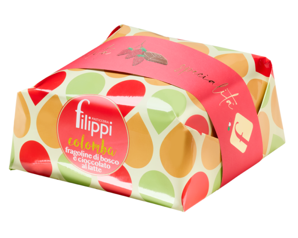 Colomba aux fraises des bois et chocolat au lait