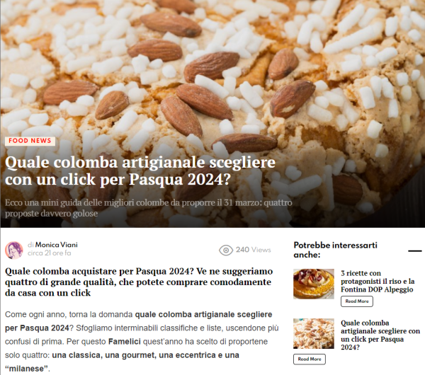 Quale colomba artigianale scegliere con un click per Pasqua 2024?