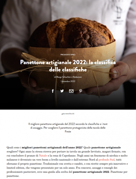 Panettone artigianale 2022: la classifica delle classifiche