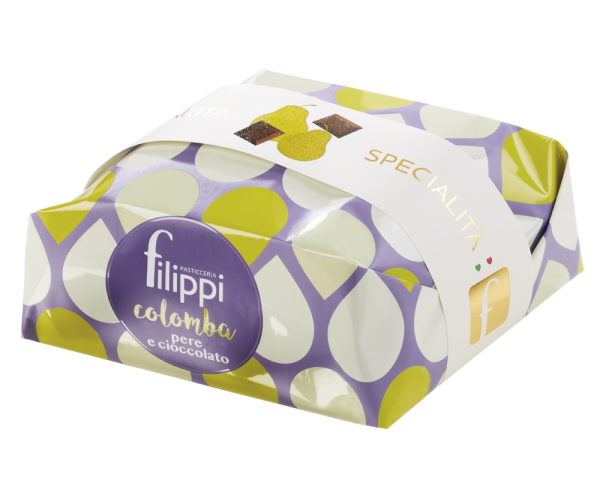 Colomba con pere candite e cioccolato fondente