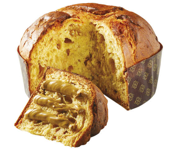 PANETTONE À LA PISTACHE AVEC CREME DE PISTACHES A TARTINER GR 1000