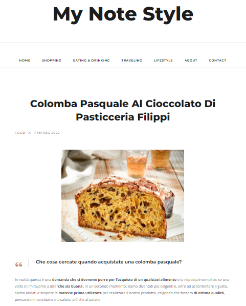 Colomba Pasquale Al Cioccolato Di Pasticceria Filippi