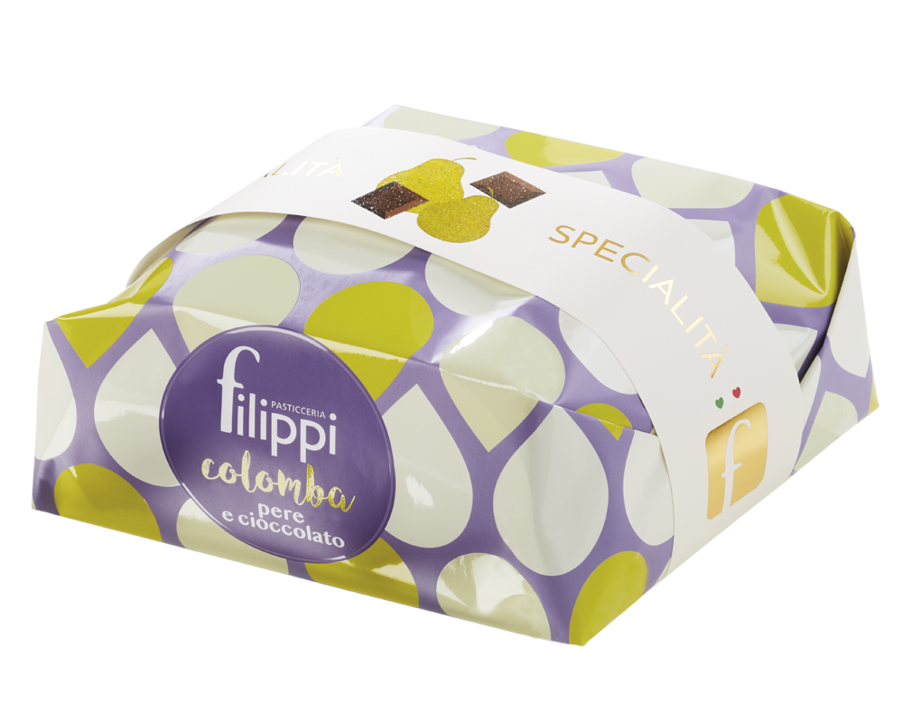 Colomba con pere candite e cioccolato fondente